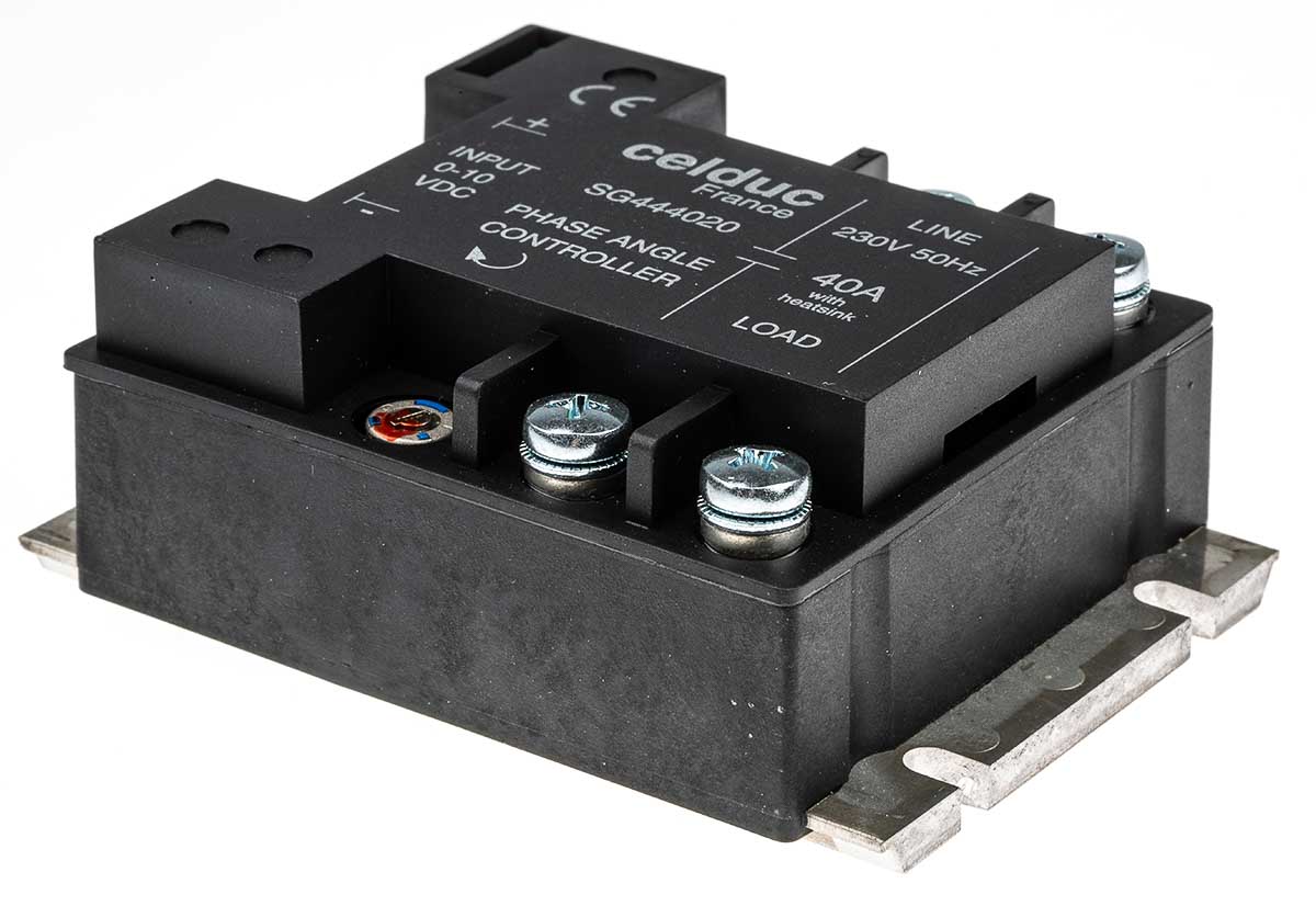 Celduc SG4 Series Solid State Relay, 40 A Load, Panel Mount, 265 V rms Load, 10 V dc Control