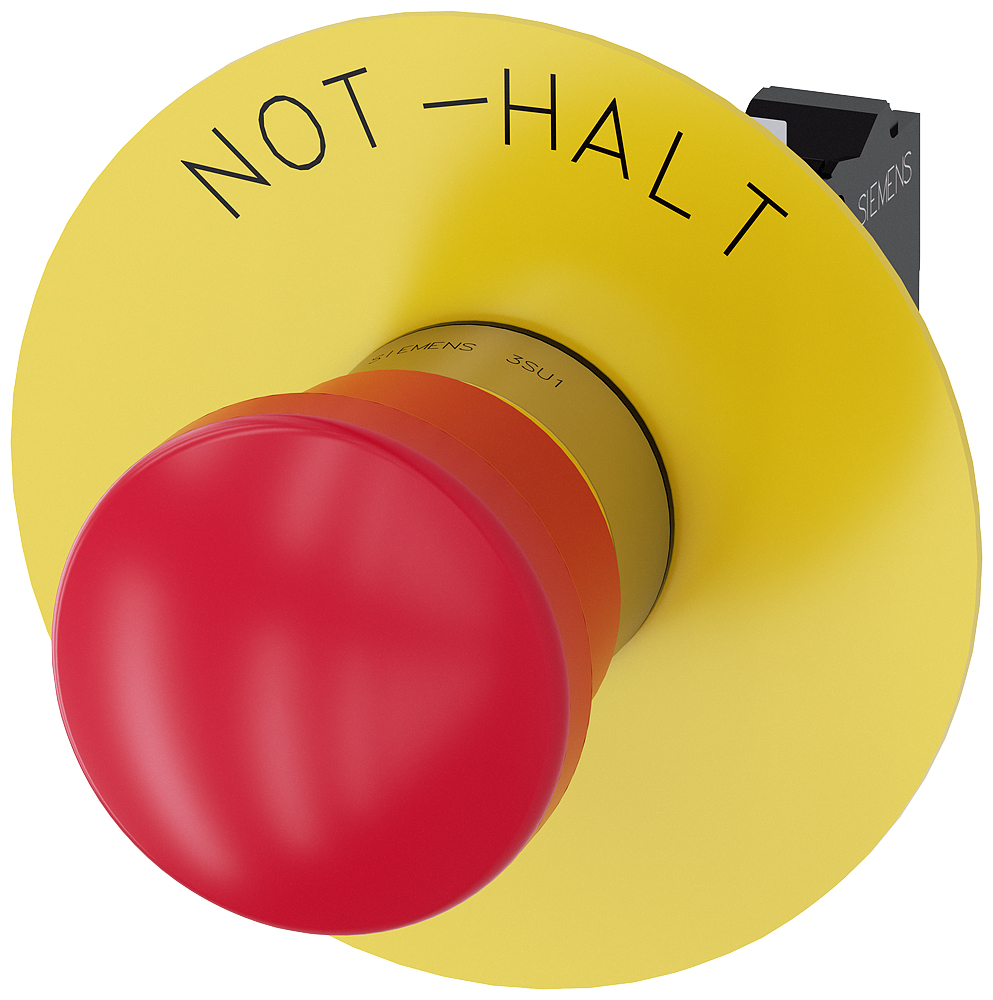 Siemens SIRIUS ACT 3SU11 Series Pull Release Emergency Stop Push Button, Panel Mount, 22mm Cutout, 2NC, IP66, IP67, IP69