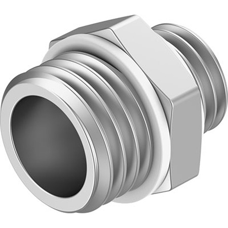 Festo NPFC-DS Series Nipple, G 3/8 to G 1/4, Threaded Connection Style, NPFC-DS-G14-G38-M