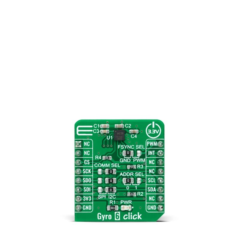 MikroElektronika Gyro 6 Click Gyroscope Sensor Add On Board for IAM-20380 mikroBUS Socket