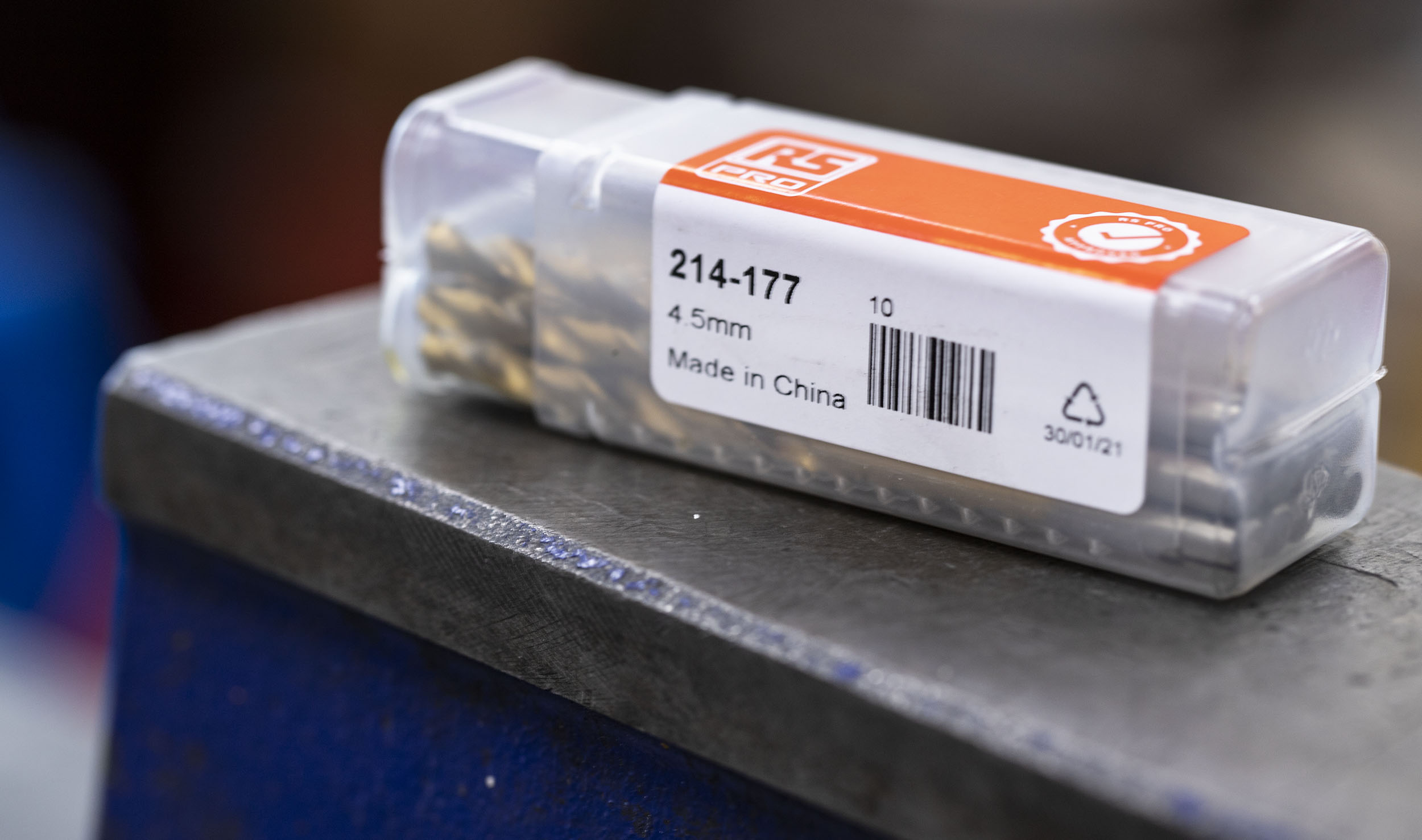 RS PRO HSS Twist Drill Bit, 4.5mm Diameter, 80mm Overall