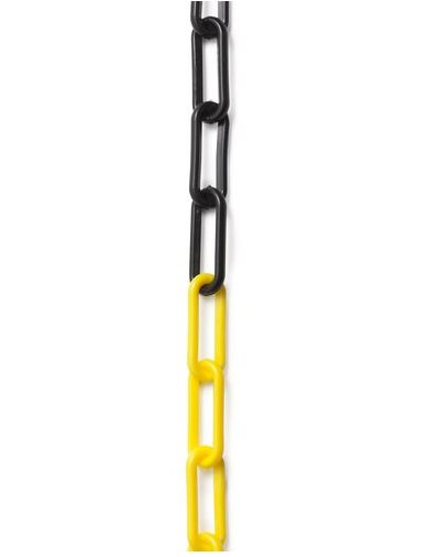 Facom Black & Yellow Chain Barrier, 25m