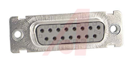3M 8300 15 Way Right Angle Cable Mount D-sub Connector Socket, 1.27mm Pitch