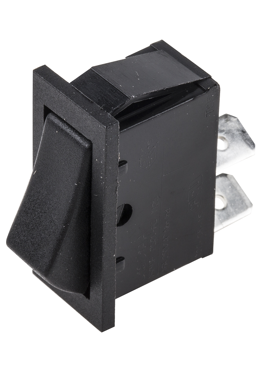 Arcolectric (Bulgin) Ltd SPST, (On)-Off Rocker Switch Panel Mount