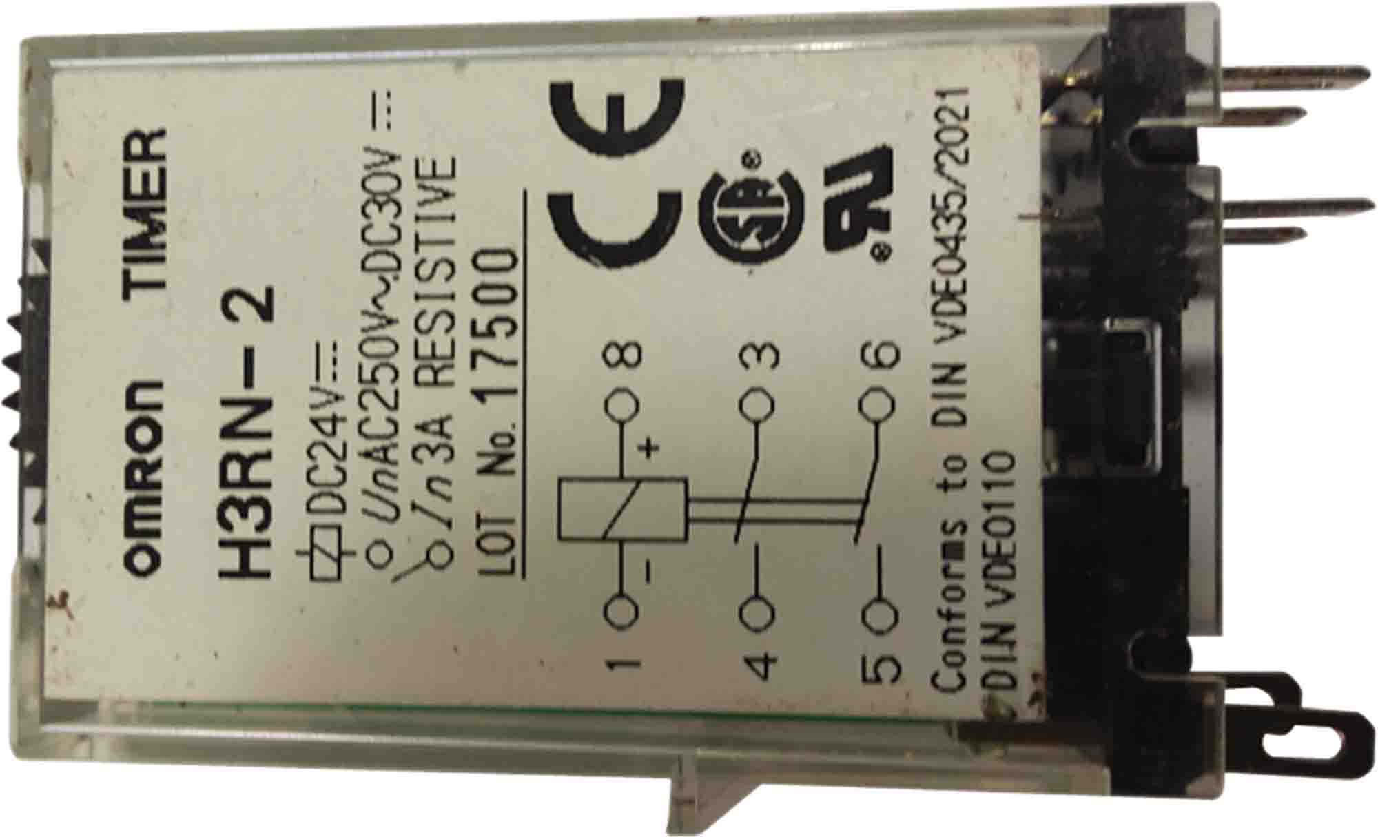 Omron H3RN Series Plug In Timer Relay, 24V dc, 2-Contact, 0.1 min → 10h