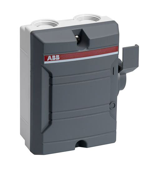 ABB 2P Pole Isolator Switch - 25A Maximum Current, 7.5kW Power Rating, IP54, IP65