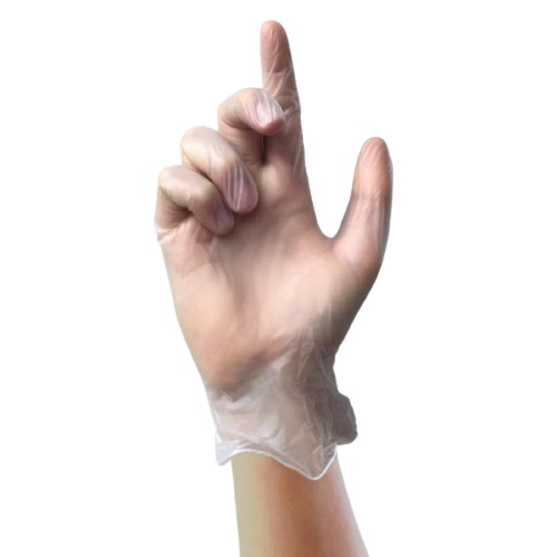 Unigloves Clear Powder-Free Vinyl Disposable Gloves, Size 7, Small, 100 per Pack