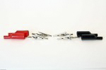 Mueller Electric Crocodile Clip, Nickel-Plated Steel Contact, 10A, Black/Red