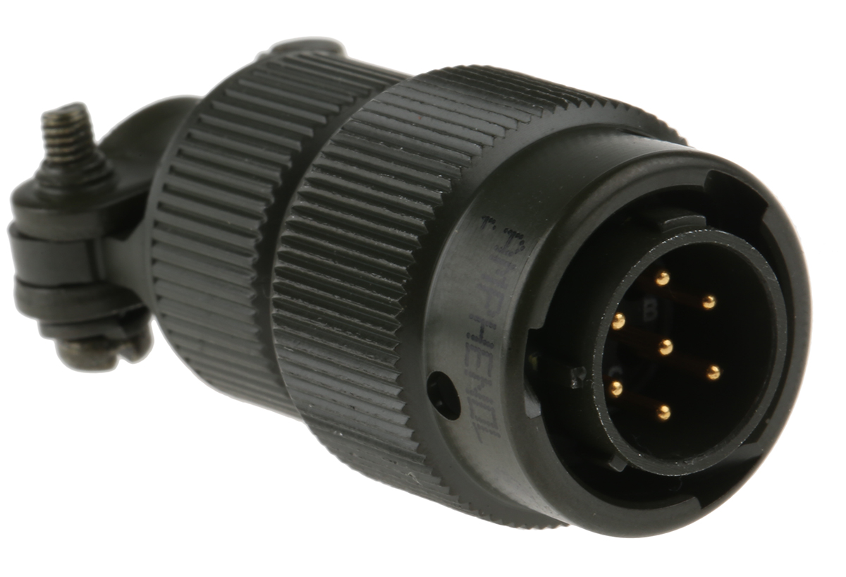 Amphenol Limited, 62GB 7 Way Cable Mount MIL Spec Circular Connector PlugOlive, Pin Contacts,Shell Size 10, Bayonet