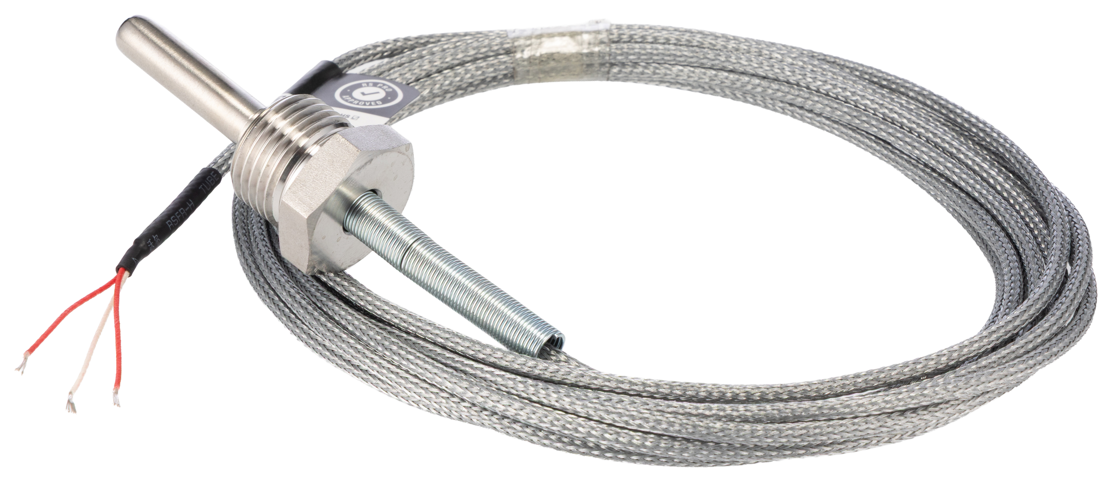 RS PRO PT100 Temperature Sensor, 6mm Dia, 50mm Long, 3 Wire, Probe, 400°C Max