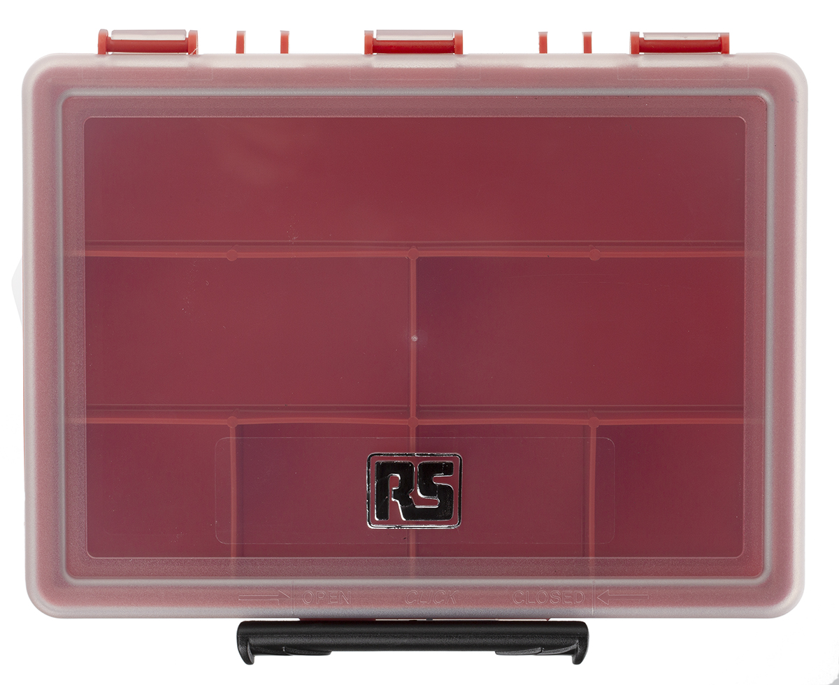 RS PRO 7 Cell Red PP Compartment Box, 32mm x 175mm x 143mm
