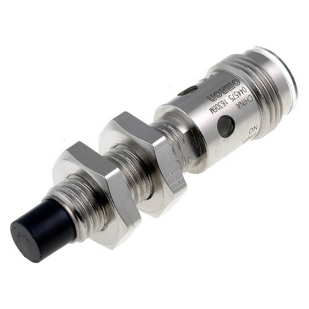 Omron Inductive Threaded Barrel Proximity Sensor, M8, 4 mm Detection, PNP NO, 12 → 24 V dc