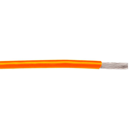 Alpha Wire Hook-up Wire TEFLON Series Orange 0.2 mm² Hook Up Wire, 24 AWG, 19/0.13 mm, 30m, PTFE Insulation, 5874 OR005