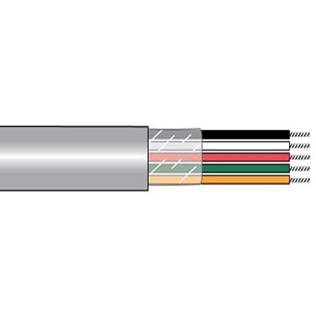 Alpha Wire Alpha Essentials Communication & Control Control Cable, 2 Cores, 0.75 mm² 18 AWG, Unscreened, 100 ft, Grey