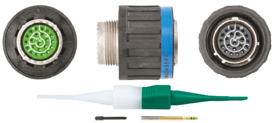 Souriau Sunbank by Eaton, EN3645, Copper Alloy 22 Way Cable Mount MIL Spec Circular Connector Plug, Socket