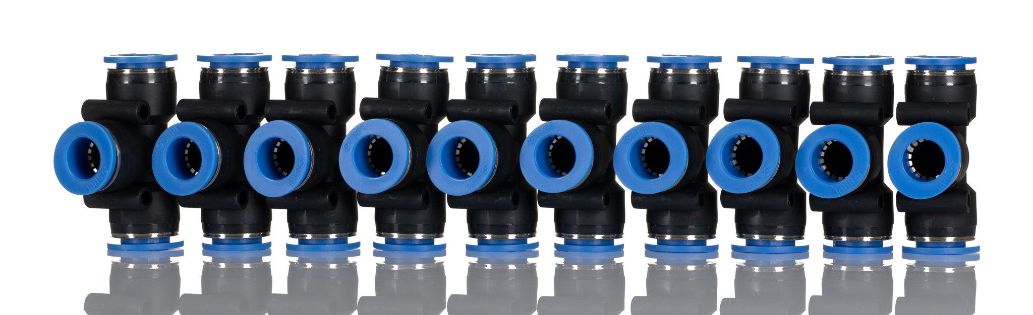RS PRO Tee Tube-to-Tube Adaptor Push In 4 mm, Push In 4 mm to Push In 4 mm, Tube-to-Tube Connection Style