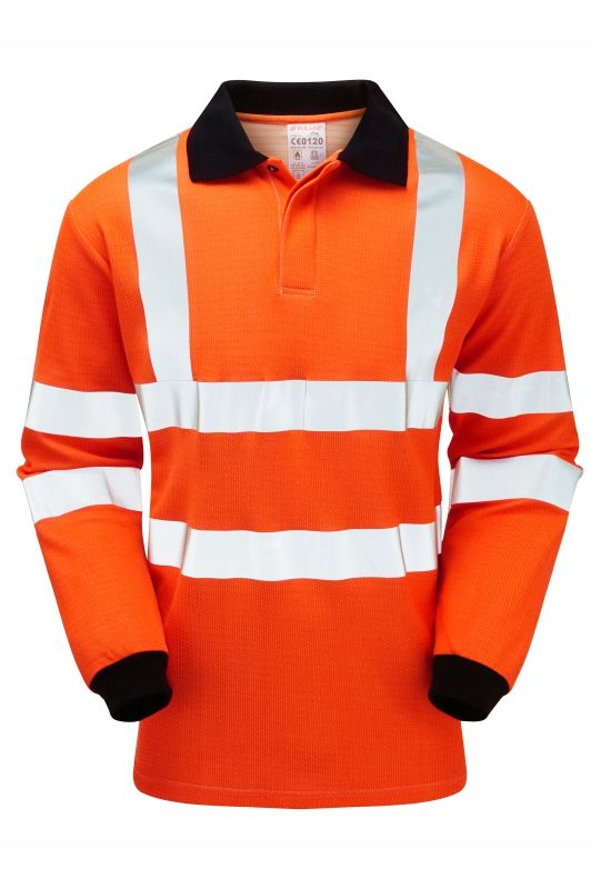 PULSAR Pulsar Orange Men Hi Vis Polo Shirt, 43 → 46in