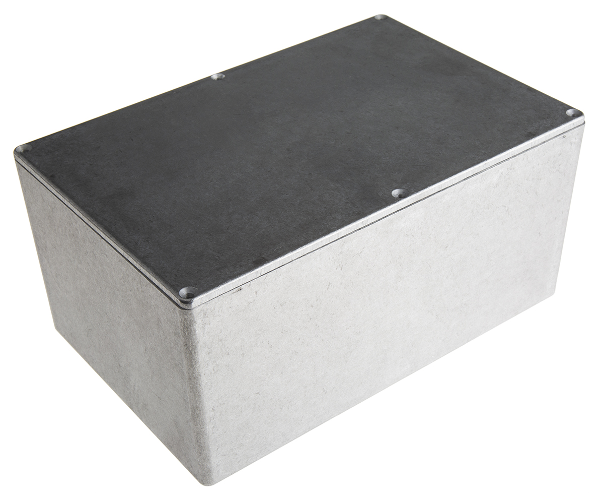 Hammond 1550 Series Natural Die Cast Aluminium Enclosure, IP54, Natural Lid, 222 x 146 x 101mm