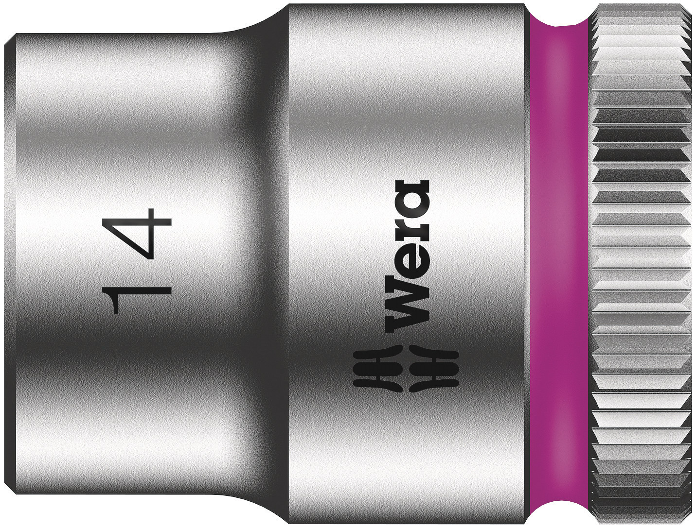 Wera 3/8 in Drive 14mm Standard Socket, 6 point, 29 mm Overall Length
