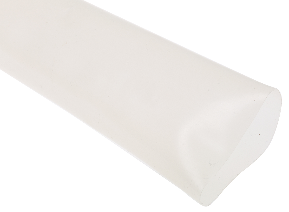 TE Connectivity Heat Shrink Tubing, Clear 25.4mm Sleeve Dia. x 1.2m Length 2:1 Ratio, KYNAR Series