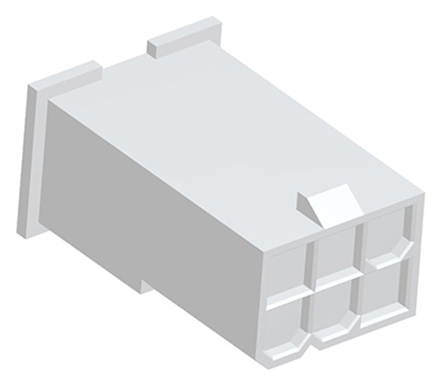 TE Connectivity, VAL-U-LOK Male Connector Housing, 4.2mm Pitch, 6 Way, 2 Row
