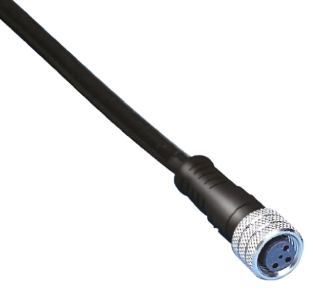Brad from Molex Female Right Angle, Straight to Male 3 way Threaded Sensor Actuator Cable, 2 m