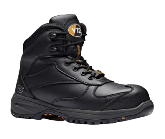V12 Footwear Black ESD Safe Composite Toe CappedWomen's Safety Boots, UK 4, EU 37