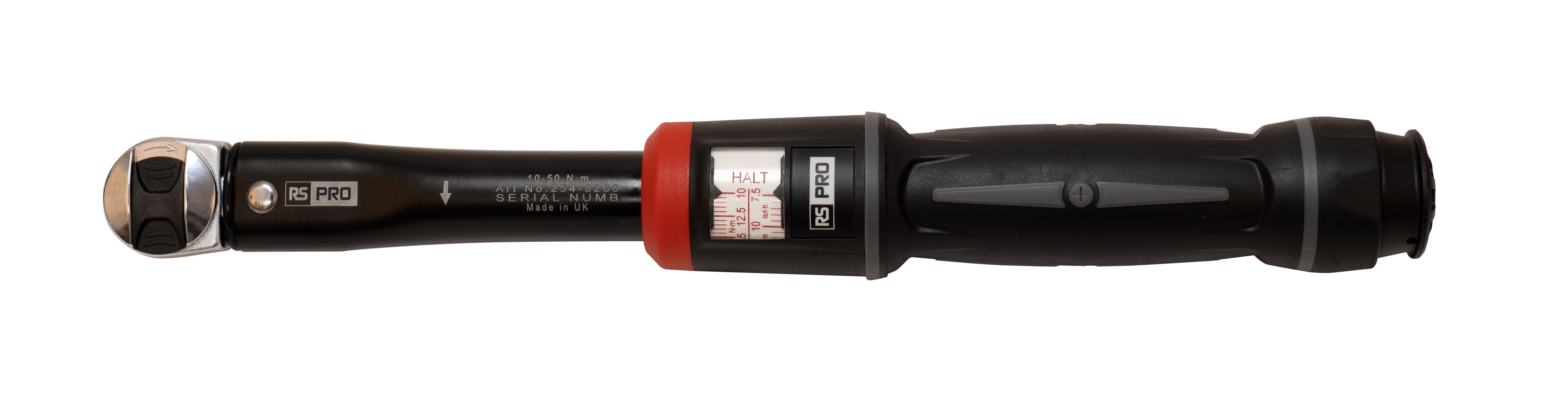 RS PRO Click Torque Wrench, 10 → 50Nm, 3/8 in Drive, Square Drive