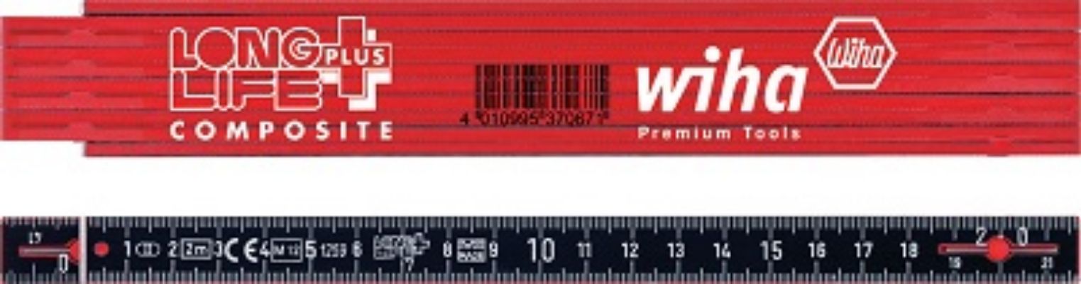 Wiha 2m Glass Fiber Reinforced Polyamide Metric Folding Ruler