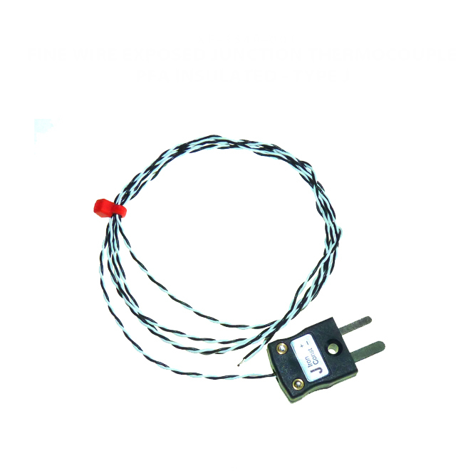 RS PRO Type J Exposed Junction Thermocouple 3m Length, 1/0.2mm Diameter, -75°C → +260°C
