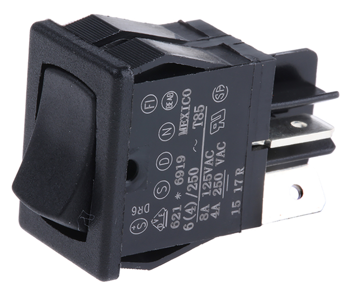 Carlingswitch SPST, On-Off Rocker Switch Panel Mount