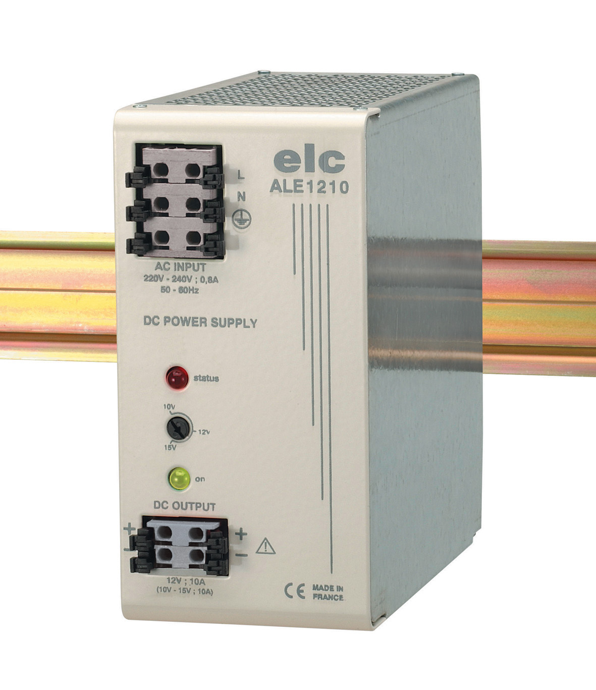 ELC ALE Switched Mode DIN Rail Power Supply, 230V ac ac Input, 12V dc dc Output, 10A Output, 150W