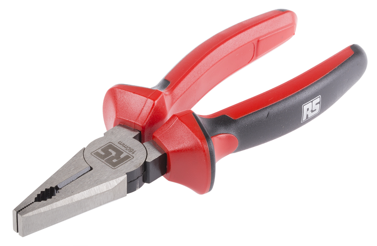 RS PRO Combination Pliers, 160 mm Overall, Straight Tip