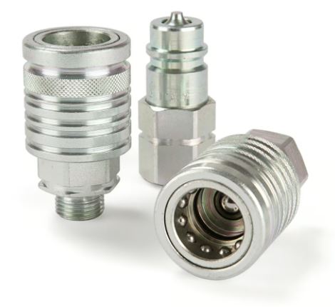 Parker Steel Male Hydraulic Quick Connect Coupling, BSP 3/8 Male