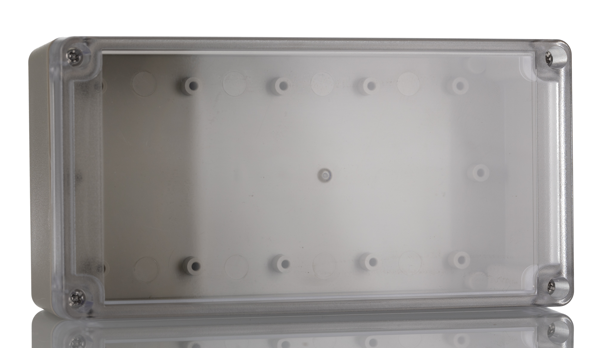 Hammond RP Series Light Grey ABS General Purpose Enclosure, IP65, Clear Lid, 165 x 85 x 55mm