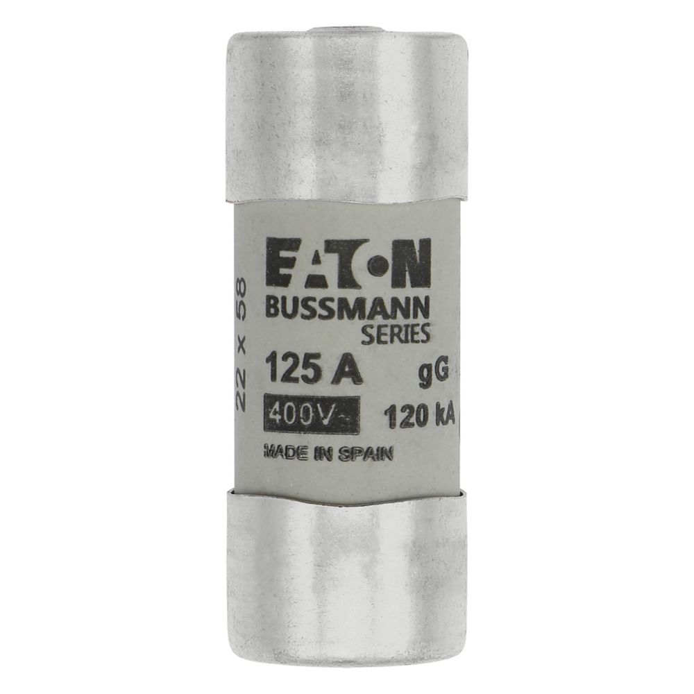 Eaton 125A Cartridge Fuses, 22.2 x 58mm
