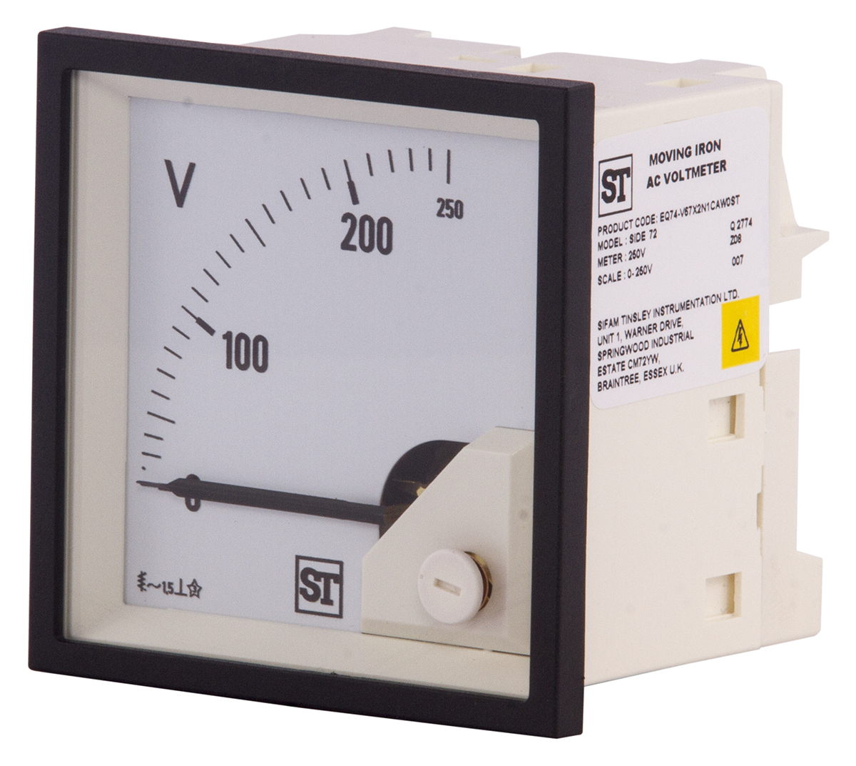 Sifam Tinsley Sigma Series Analogue Voltmeter AC, 68 x 68 mm