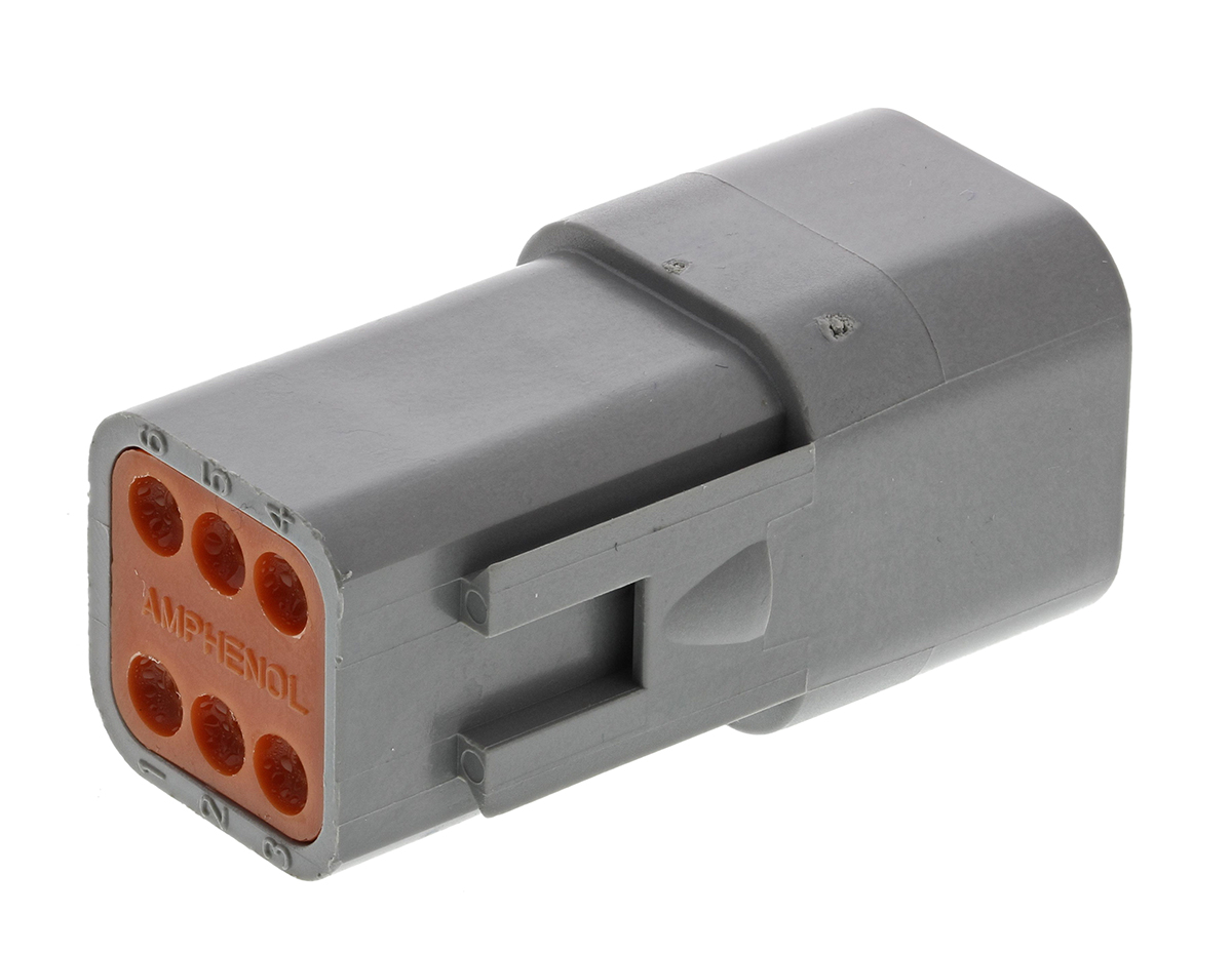 Amphenol Industrial, AT Automotive Connector Socket Cable Mount 6 Way AT04-6P