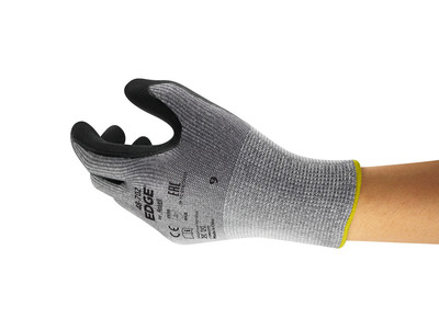 Ansell 48-702 Grey Nylon Work Gloves, Size 11, Nitrile Foam Coating