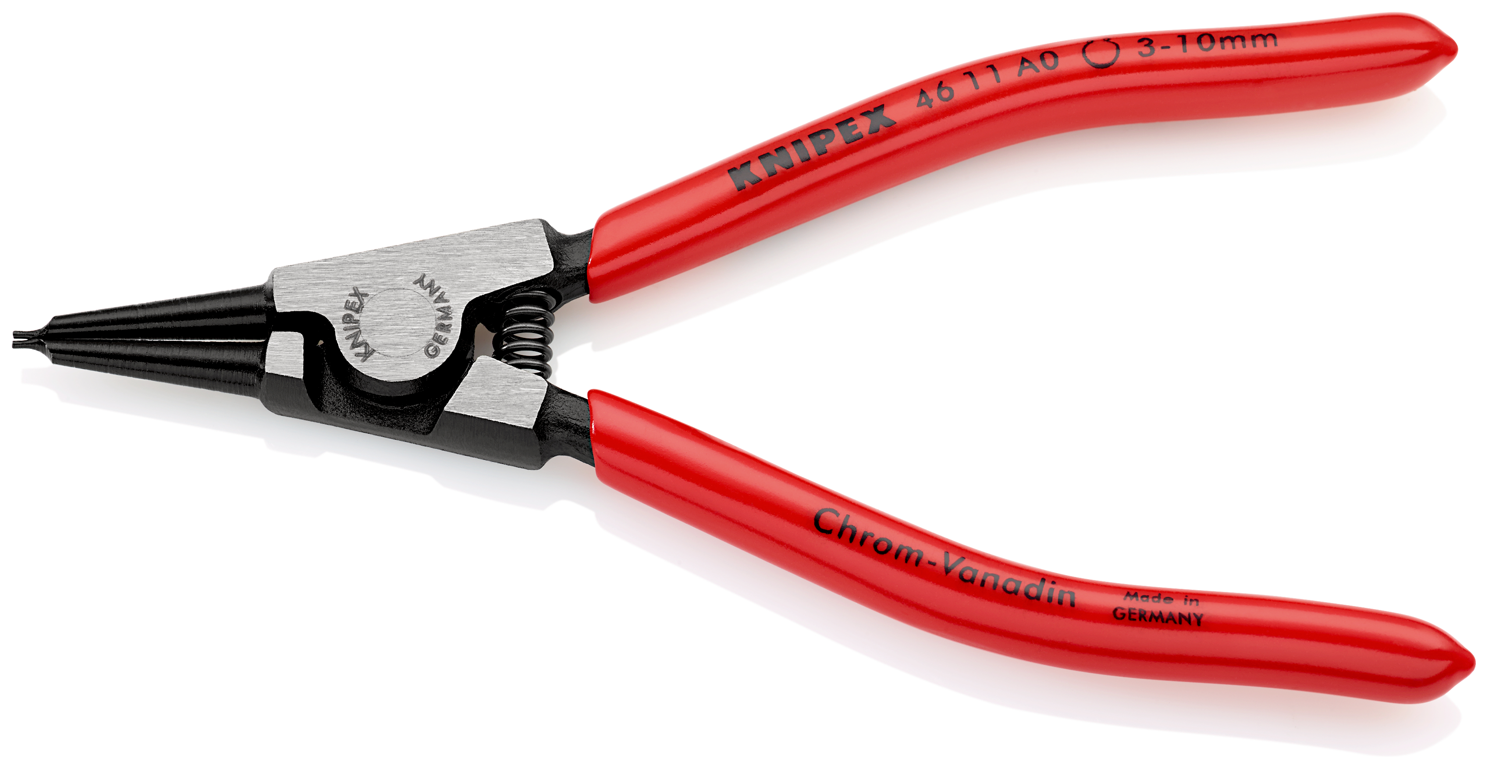 Knipex Circlip Pliers, 140 mm Overall, Straight Tip