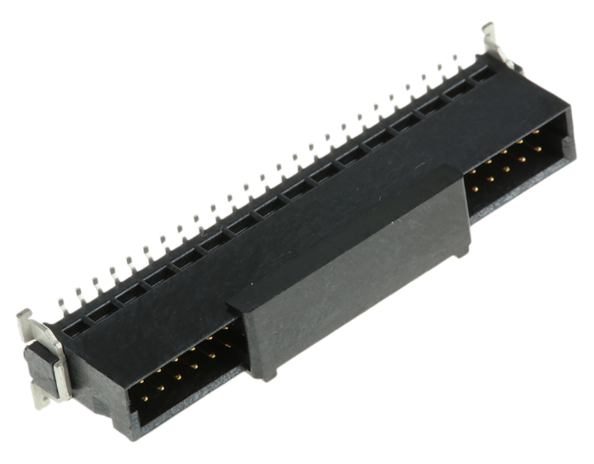 ERNI SMC Series Straight Surface PCB Header, 50 Contact(s), 1.27 mm Pitch, 2 Row, Shrouded