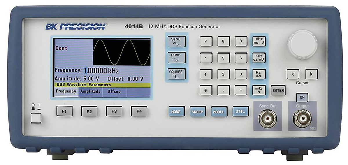 BK Precision 4014B Function Generator, 0.01Hz Min, 12MHz Max, FM Modulation, Variable Sweep - With RS Calibration