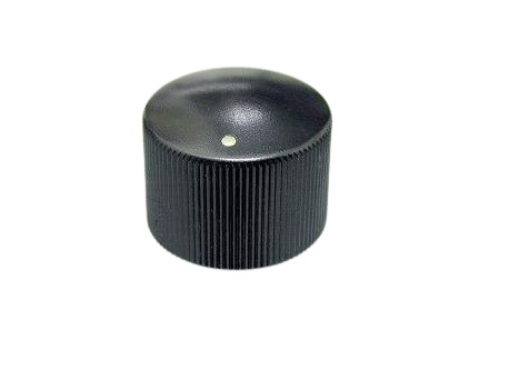RS PRO 18mm Black Potentiometer Knob for 6.4mm Shaft Splined