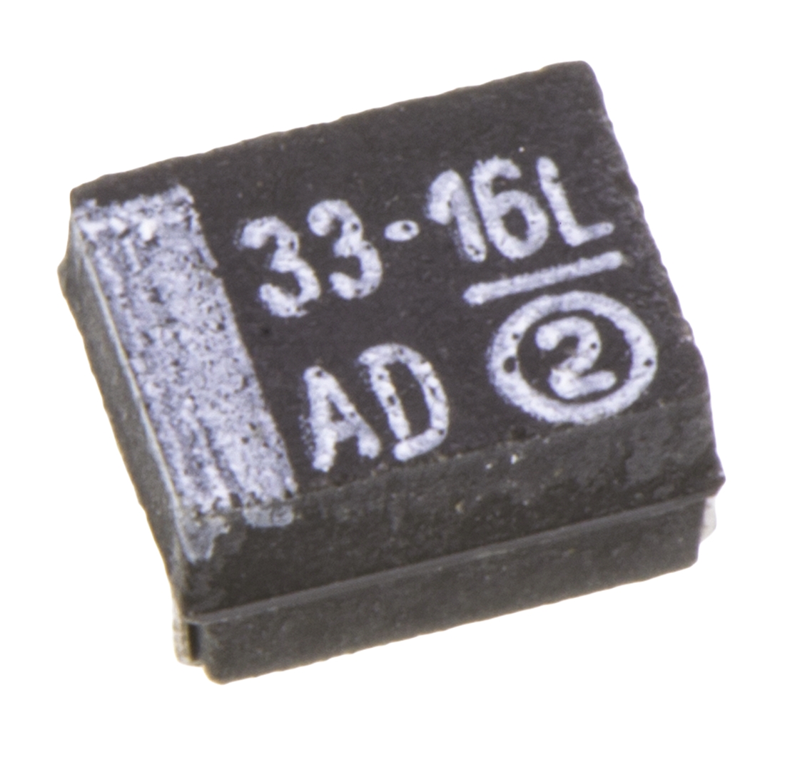 Vishay 33μF MnO2 Tantalum Capacitor 16V dc, 293D Series