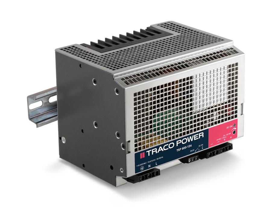 TRACOPOWER TSP Switched Mode DIN Rail Power Supply, 85 → 132V ac ac Input, 24V dc dc Output, 25A Output, 600W