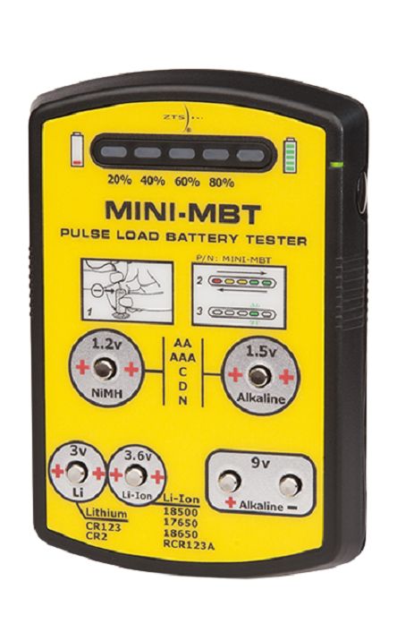 ZTS MINI-MBT Battery Tester 1.5 V, 9V, AA, AAA, C, D