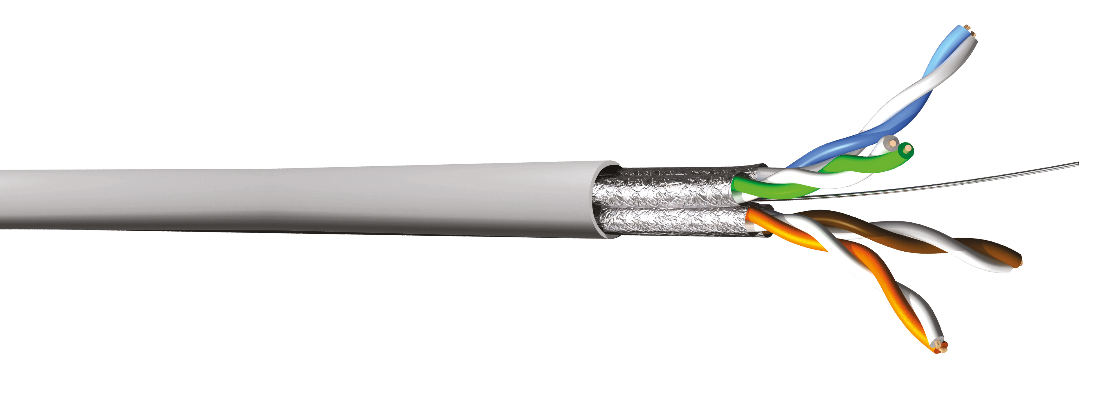 CAEMMC, 100m Cat6, Blue, U/FTP Shielded, Unterminated PVC Sheath