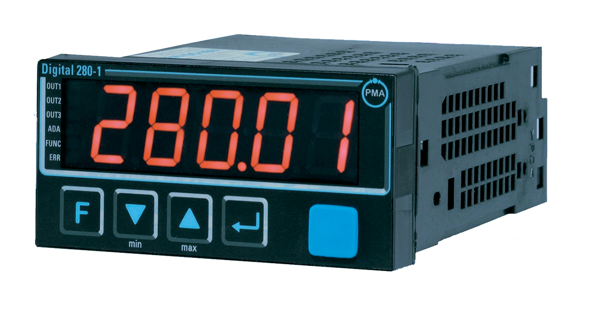 P.M.A D280-1 Temperature Indicator, 48 x 96mm, 18 → 30 V dc, 24 V ac Supply Voltage