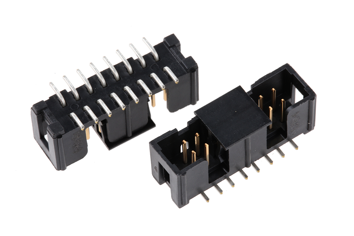 3M 2500 Series Straight Surface PCB Header, 16 Contact(s), 2.54 mm Pitch, 2 Row, Shrouded