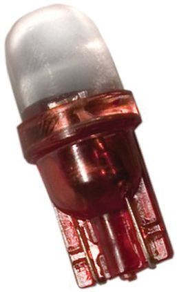 JKL Components Red LED Indicator Lamp, 24V, Wedge Base, 10mm Diameter